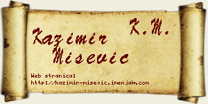 Kazimir Mišević vizit kartica